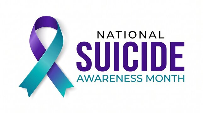National suicide awareness month ribbon logo