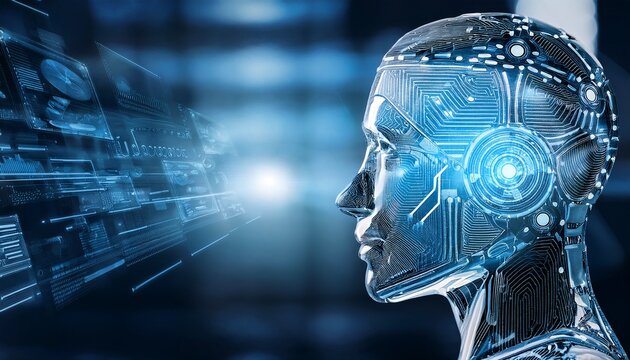thinking robot with artificial intelligence