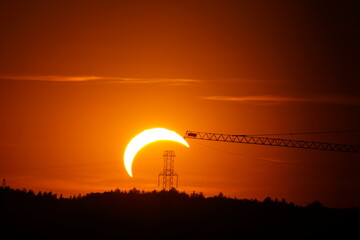 Częściowe zaćmienie słońca 2026 w Polsce © Sławek
