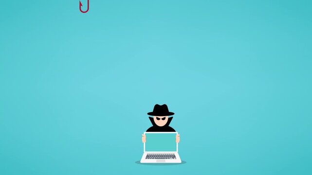Online Scam and Internet Fraud Concept with Cybercriminal