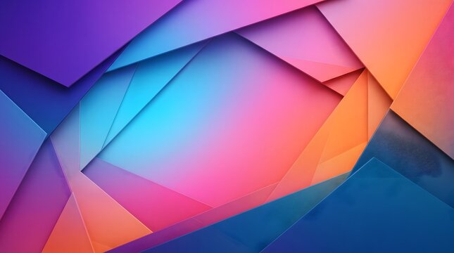 Colorful abstract geometric background with layered vibrant shapes for modern design.