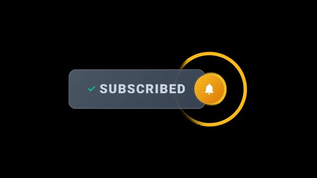 Transparent Background Frosted Glassmorphism Vibrant Rose Subscribe Button Bell Notification Workflow