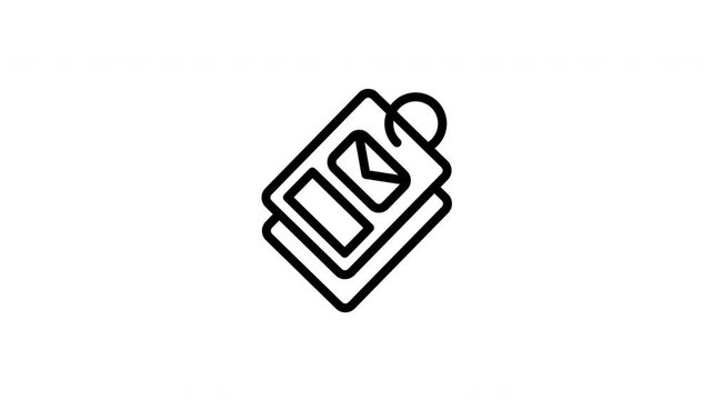address label animated icon