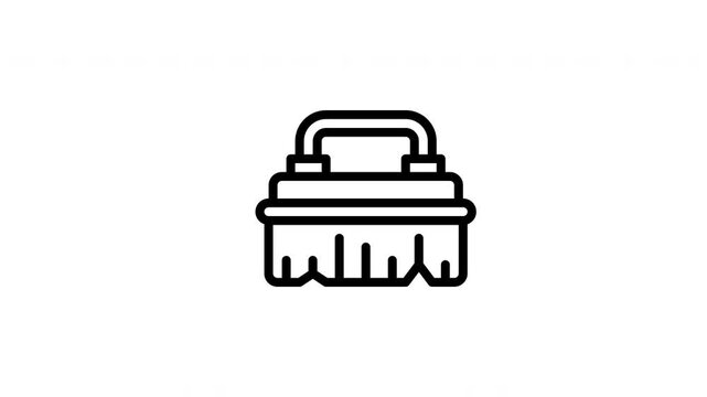 bath brush animated icon