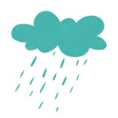 Rainy cloud illustration © Tita