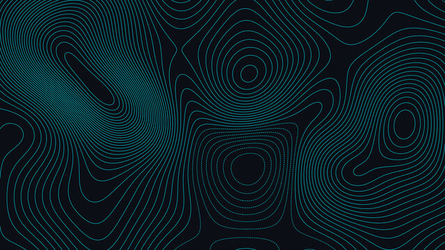 Lake McDonald Glacier Park Montana Topographic Elevation Map Vector Background