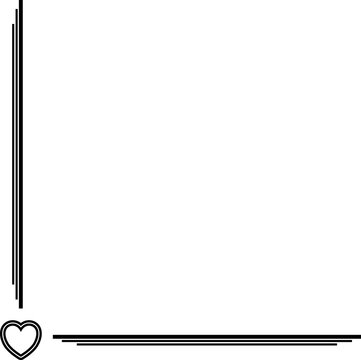 Minimal Black Corner Line Frame Border Element Decoration Design