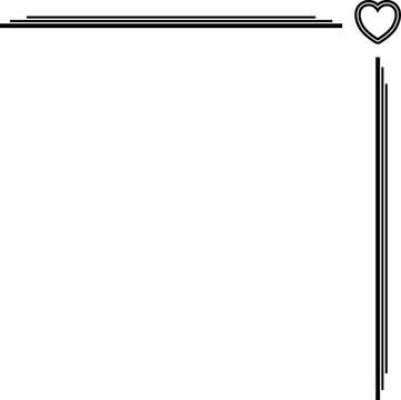 Minimal Black Corner Line Frame Border Element Decoration Design