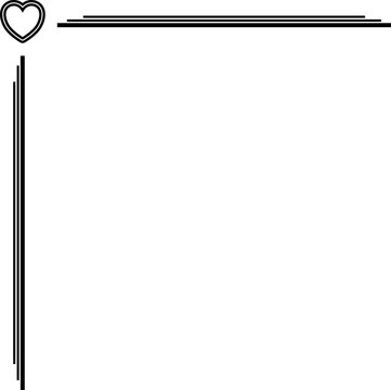 Minimal Black Corner Line Frame Border Element Decoration Design