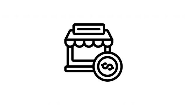business building animated icon
