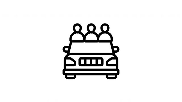 carpool animated icon