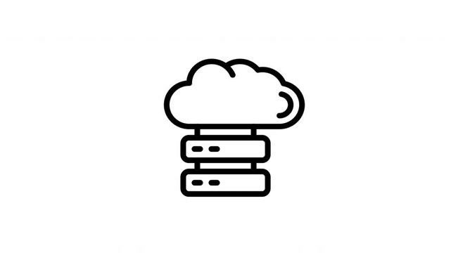 cloud computing animated icon