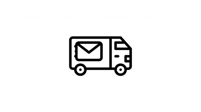 courier van animated icon