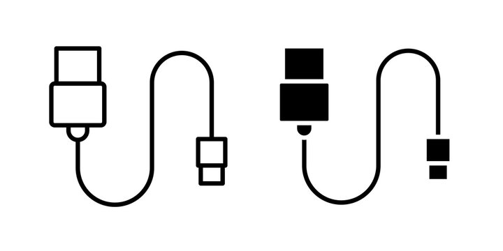 Phone cable icon minimal illustrations collection. EPS10