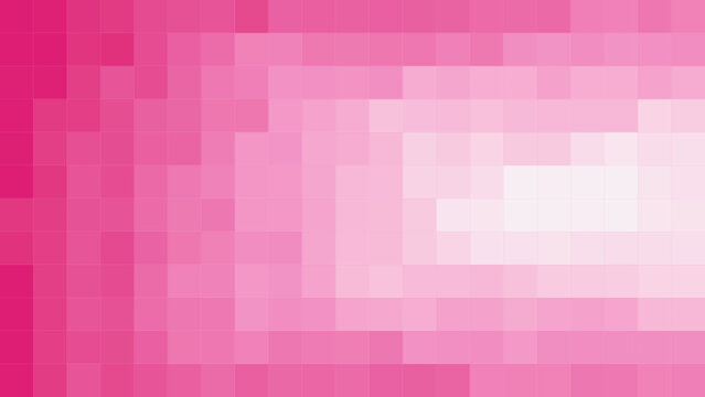Pink pixelated grid pattern exhibits a bright central focal area with soft magenta square tones.