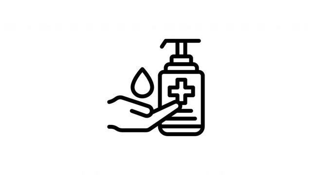 hand sanitizer animated icon