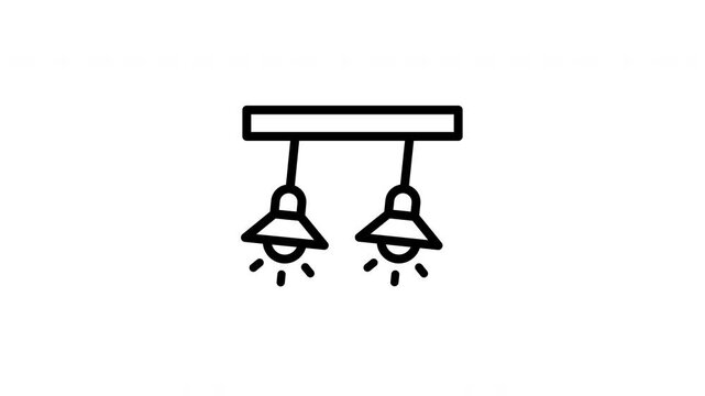 hanging light bulb animated icon