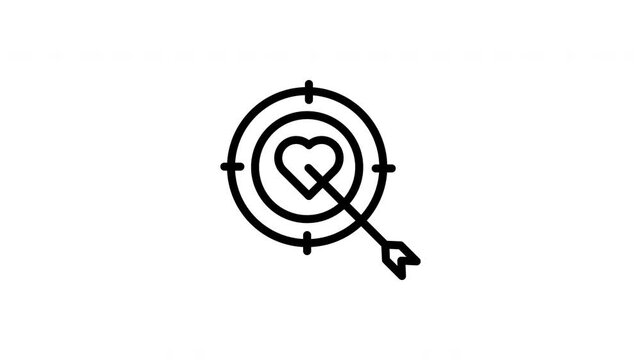heart with arrow animated icon