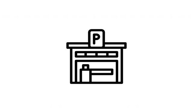 hotel parking animated icon