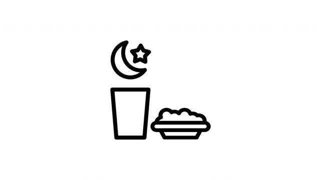 iftar meal animated icon