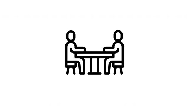 job interview animated icon