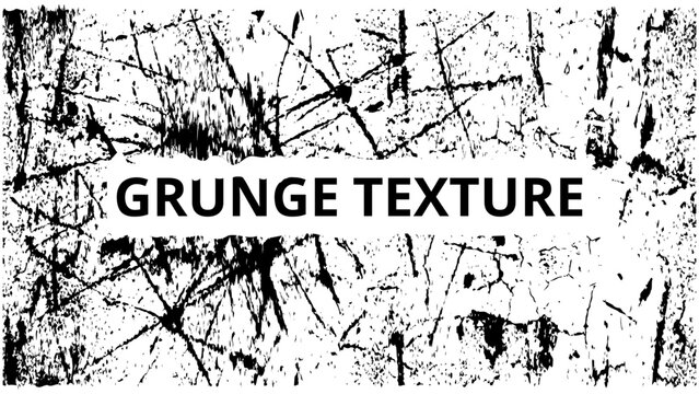 Black and White Grunge Texture Background with Scratch Splash Pattern