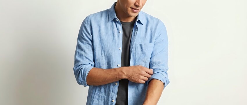 Middle-aged man with light skin tone wearing layered casual clothing