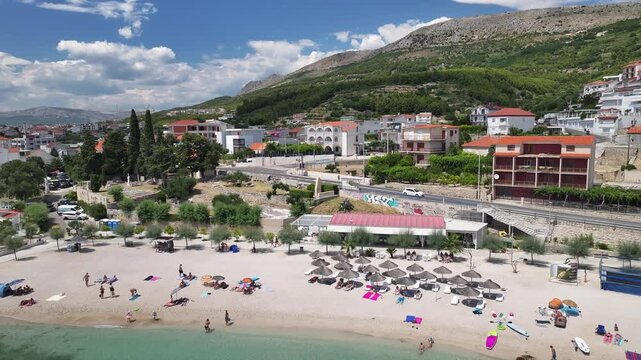 Beach Facility And Seaside In Podstrana, Dalmatia, Croatia