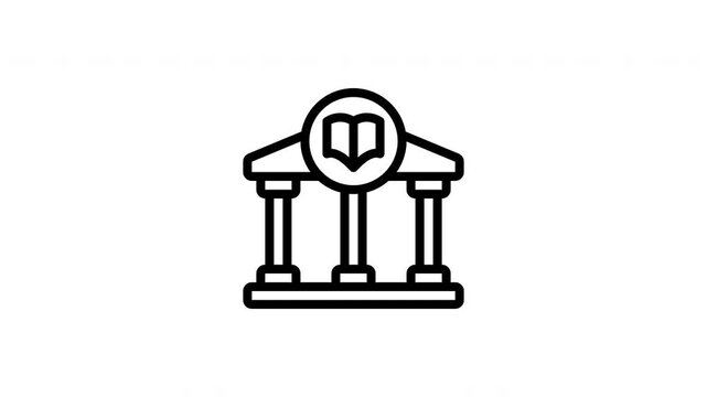public library animated icon