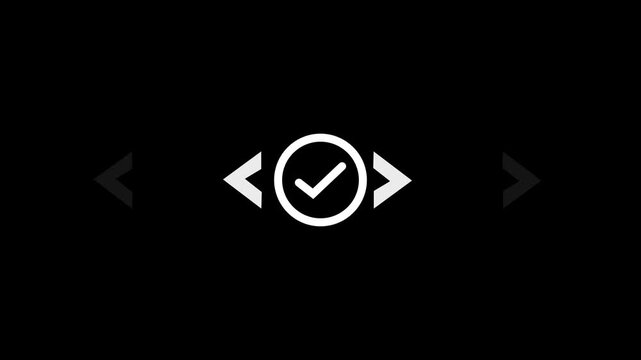 Animated checkmark with dynamic directional arrows for ui ux and motion tick animation motion ui