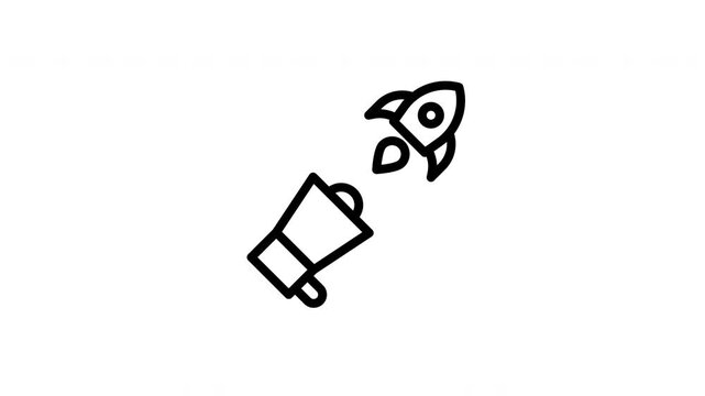 rocket animated icon