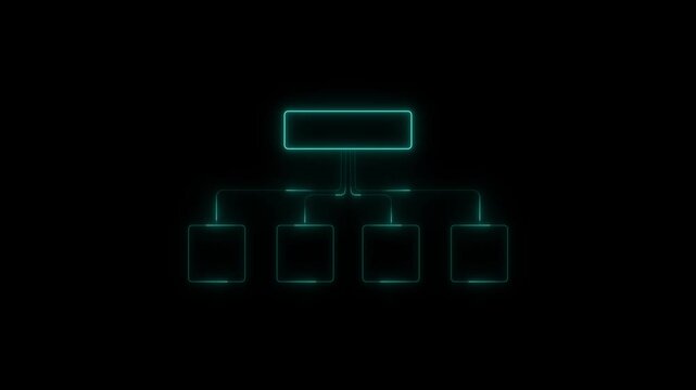 Abstract Neon Geometric Shapes Glowing in a Dark Room with Reflections. with neon toolbox any item use for animation.