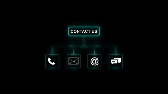 Abstract Neon Geometric Shapes Glowing in icons animated use of contact us, Dark Room with Reflections. with neon toolbox any item use for animation.