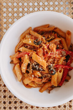 Red sauce pasta