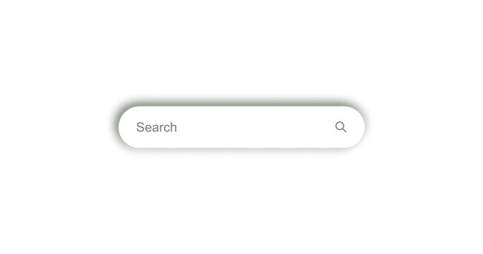 Neumorphism Search Bar Internet User Interface Vector Illustration