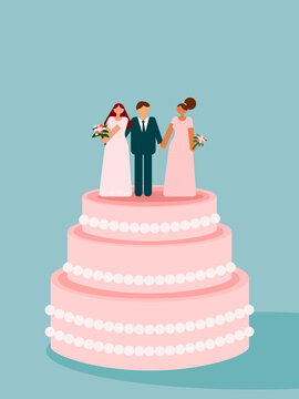 Polyamory marriage with one man and two women