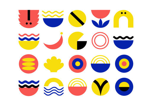 Set of Twenty Five Eagle Heraldic Shield Emblems and Sport Logos.
