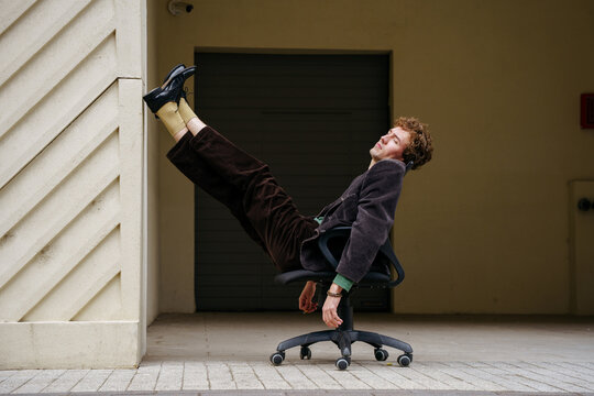 Creative professional taking a break in urban space