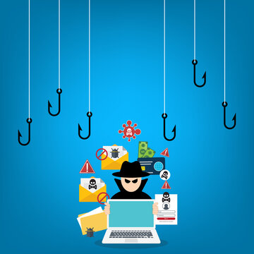 Identity Theft and Personal Data Security Concept with Hacker