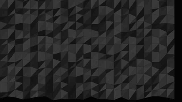 Dark grey geometric abstract background with low poly triangular shapes and modern texture pattern