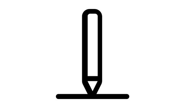 pencil line illustration on white background