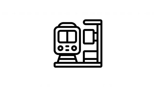 train station animated icon