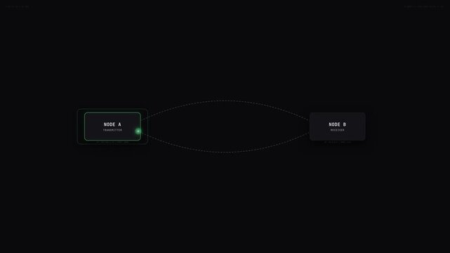 Data Flow Connection Pulse Node Transfer Loop Motion Graphic 4K