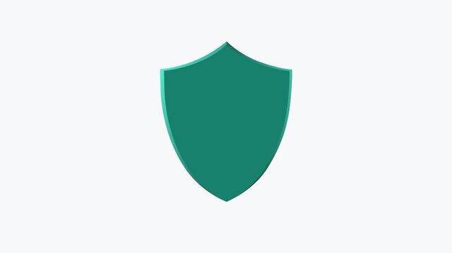 Cloud Protection Animation with Shield and Lock. Cloud Security Concept
