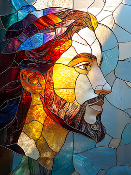 A modern interpretation of the stained glass panel of the Church of Jesus Christ

