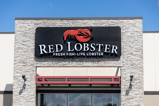 Ottawa, Canada - July 30, 2026: Red Lobster seafood restaurant sign on building