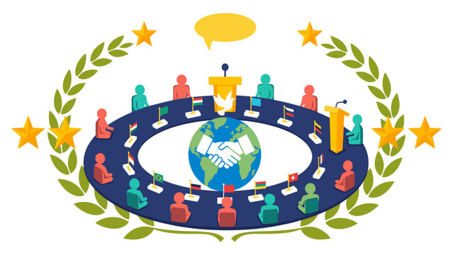 Diplomacy and International Cooperation Meeting with Global Handshake