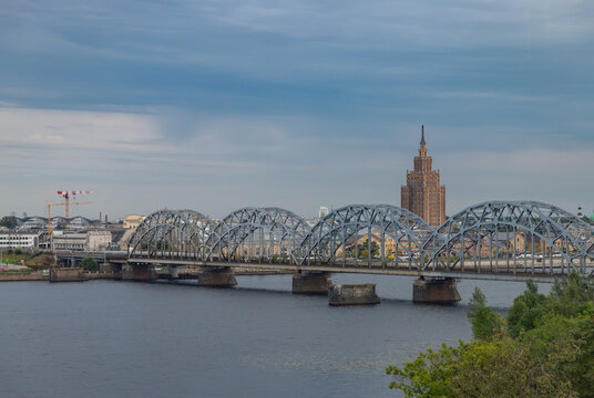 Latvian Academy of Sciences and Riga Railway Bridge