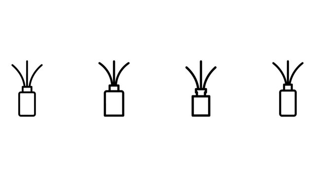 Group of air freshener icons on white background.