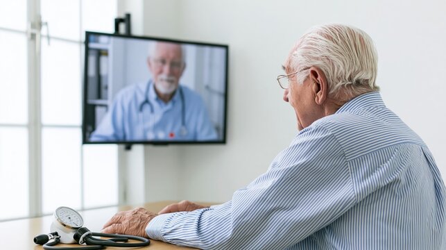 Dynamic Telemedicine Consultation with Senior Man